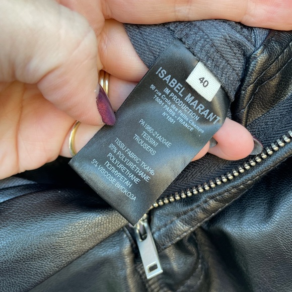 Isabel Marant Étoile | Faux-Leather Tessini Pants | US10 - Picture 9 of 12